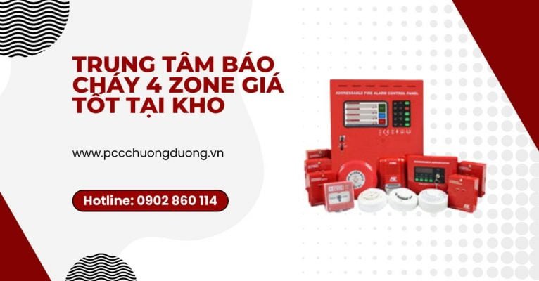 Trung tâm báo cháy 4 zone giá tốt tại kho