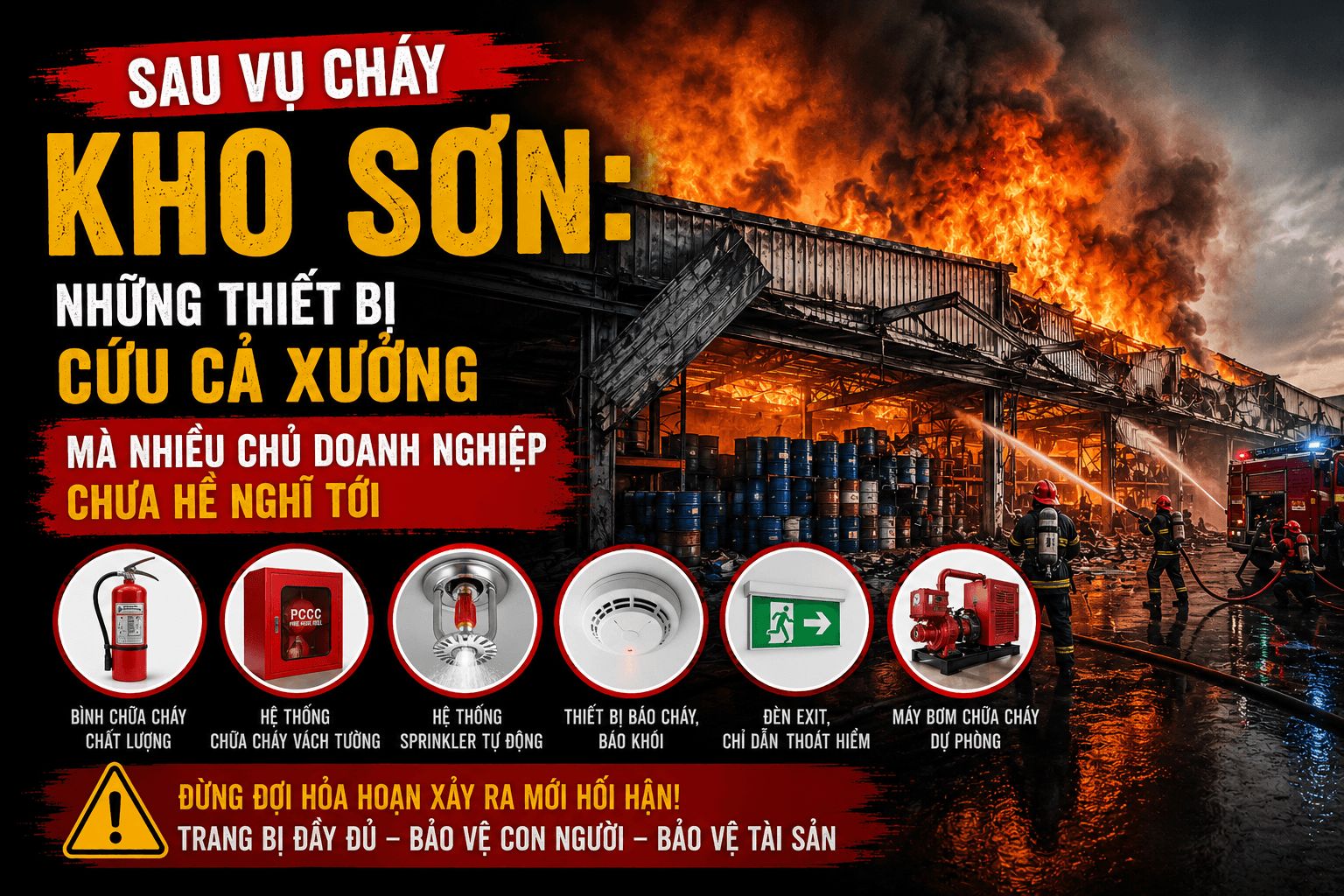 Cháy kho sơn vì thiếu những thiết bị pccc này