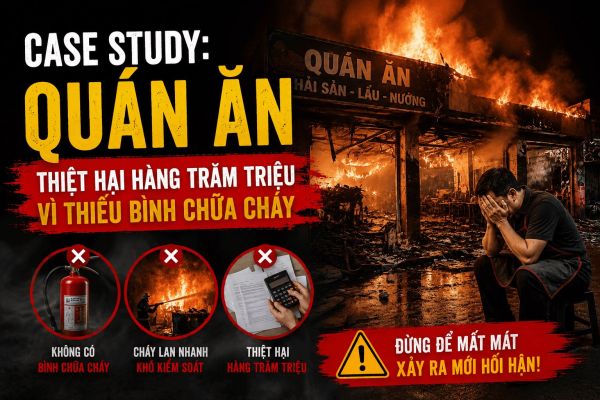 quán ăn thiệt hại hàng trăm triệu vì thiếu bình chữa cháy